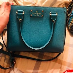 Kate Spade ♠️ turquoise satchel cross body purse